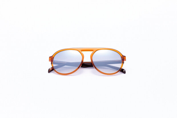 zonnebril unisex piloot cat.4 oranje/lichtgrijs