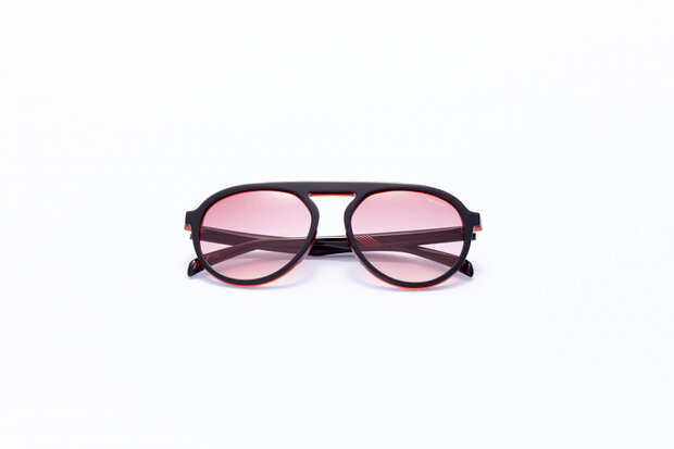 zonnebril unisex piloot cat.4 zwart/lichtroze