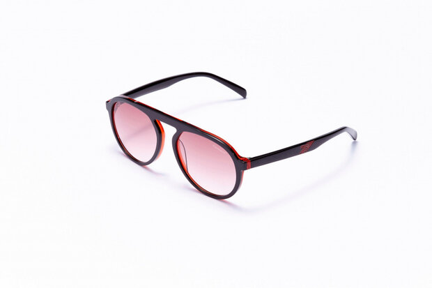 zonnebril unisex piloot cat.4 zwart/lichtroze