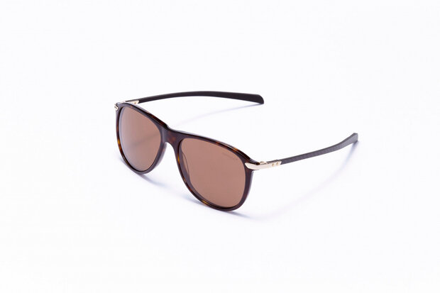zonnebril unisex rond cat.4 donkerbruin/bruin