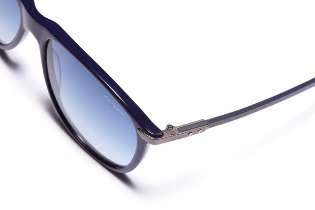 zonnebril unisex rond cat.4 navy/lichtblauw