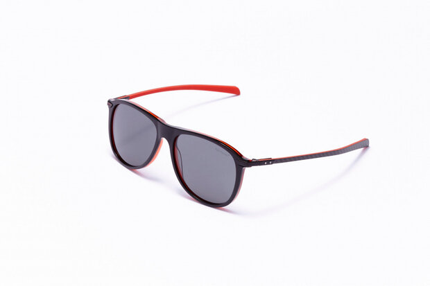 zonnebril unisex rond cat.4 zwart/lichtgrijs
