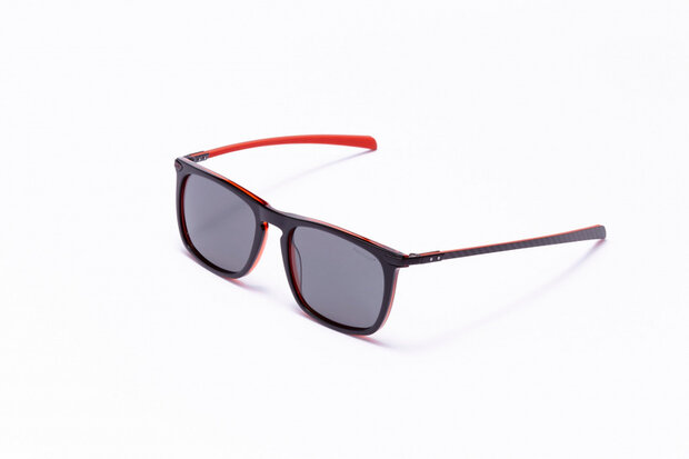 zonnebril unisex rechthoekig cat.4 zwart/grijs
