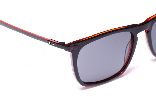 zonnebril unisex rechthoekig cat.4 zwart/grijs