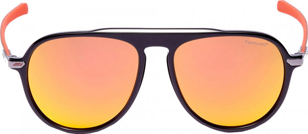 zonnebril unisex piloot cat.4 zwart/oranje