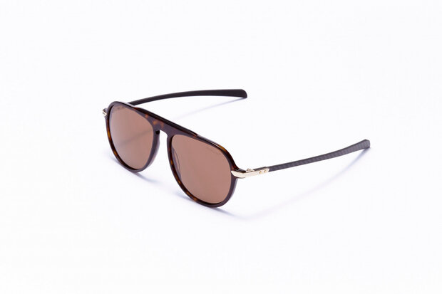 zonnebril unisex piloot cat.4 donkerbruin