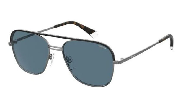 zonnebril 2108/S/X heren cat. 3 piloot RVS zilver/blauw