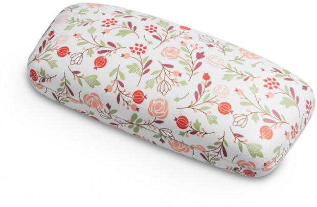 brillenkoker Bloom 6,5 x 16,3 x 5,5 cm staal/kunstleer wit
