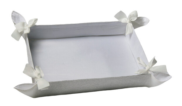 opbergmand 45 x 30 cm karton/stro wit