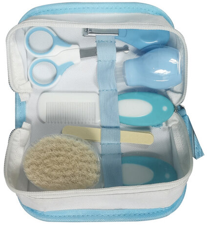 verzorgingsset junior 14 x 22 cm blauw 7-delig
