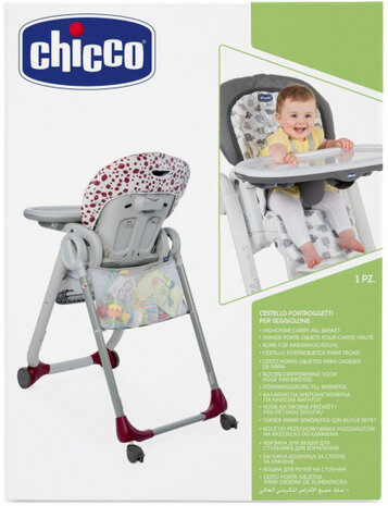 opbergmand kinderstoel Polly 50 cm textiel wit