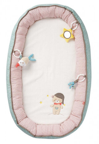 speelnest Bruno 60 x 100 cm polykatoen beige/mintgroen