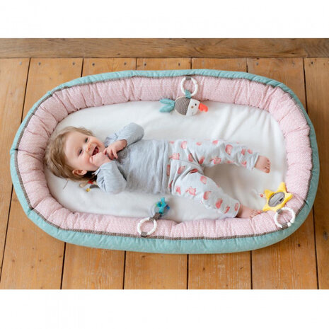 speelnest Bruno 60 x 100 cm polykatoen beige/mintgroen