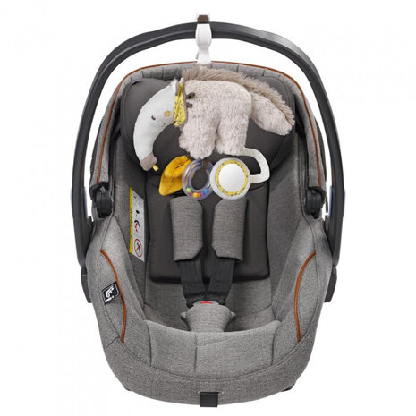 kinderwagenhanger miereneter pluche 26 cm beige