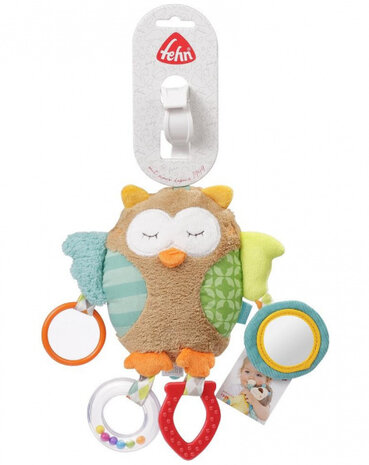 kinderwagenhanger Sleeping Forest uil polyester 25 cm