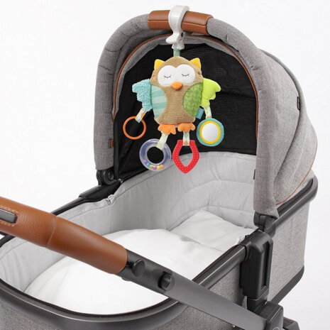 kinderwagenhanger Sleeping Forest uil polyester 25 cm