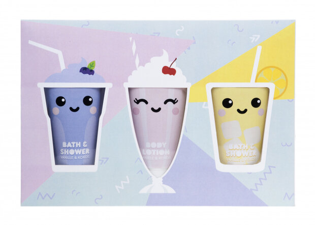 badgeschenkset Ice Buddies paars/roze