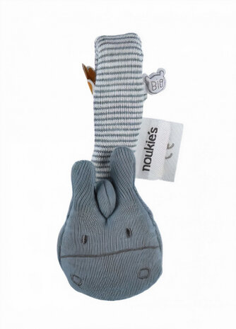 fopspeenketting Noukie&#039;s Paco 20 cm bio-katoen blauw