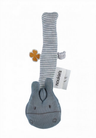 fopspeenketting Noukie&#039;s Paco 20 cm bio-katoen blauw