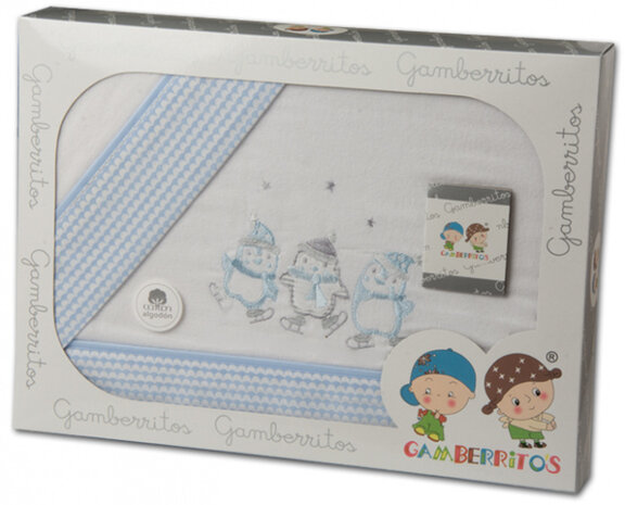 beddenset junior 80 x 120 cm blauw katoen 3-delig