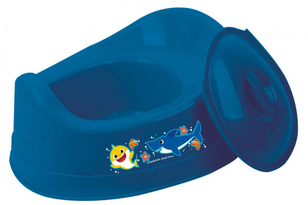 plaspotje Baby Shark 26,5 x 22,5 cm blauw