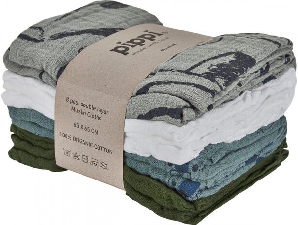 luiers Lead wasbaar 65 x 65 cm katoen 8 stuks
