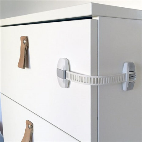 multislot zelfklevend 21,5 x 5,8 cm ABS/polyamide wit