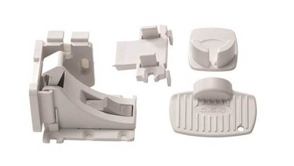 magneetslot zelfklevend junior 4,4 x 5,1 cm ABS wit