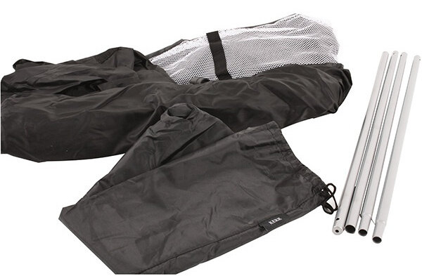 campingbedverhoger 120 x 60 cm polyester/staal zwart