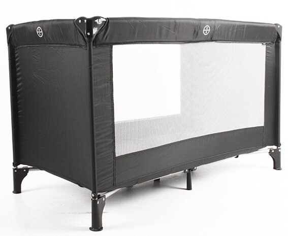 campingbedje junior 120 x 60 cm polyester zwart