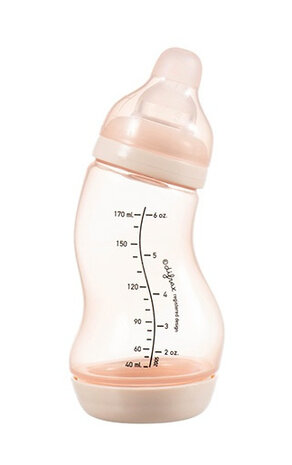 drinkfles S-fles Natural 170 ml transparant/roze