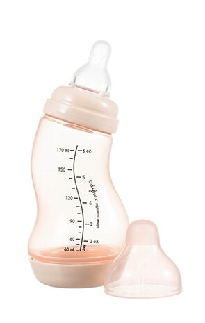 drinkfles S-fles Natural 170 ml transparant/roze