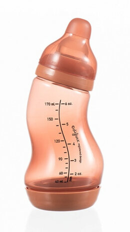drinkfles S-fles Natural 170 ml transparant/bruin