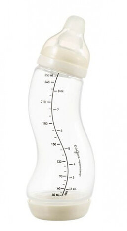 drinkfles S-fles Natural 250 ml transparant/cr&egrave;me