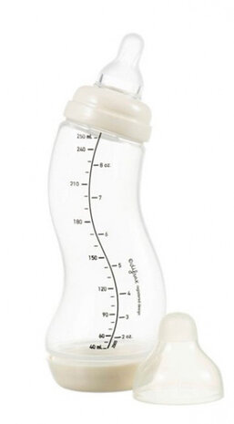 drinkfles S-fles Natural 250 ml transparant/cr&egrave;me