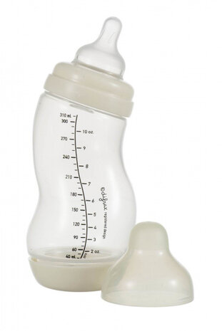 drinkfles S-fles Breed 310 ml transparant/cr&egrave;me
