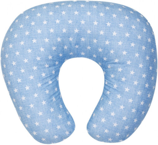 voedingskussen Ster junior 65 x 55 cm katoen blauw