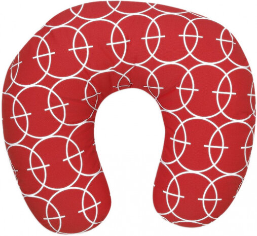 voedingskussen Cirkel junior 65 x 65 cm katoen rood