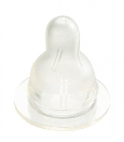 doseerspeen Natural 123 siliconen transparant 2 stuks