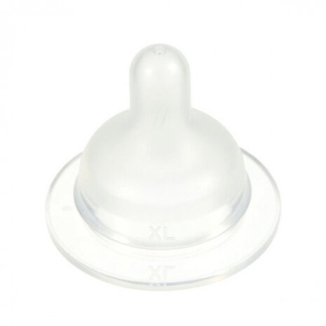 papspeen XL siliconen transparant 2 stuks