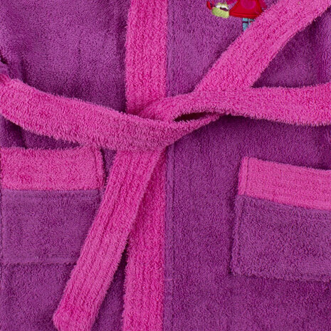 badjas junior katoen violet/roze maat 50/92