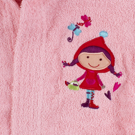 badjas junior katoen roze maat 164/176