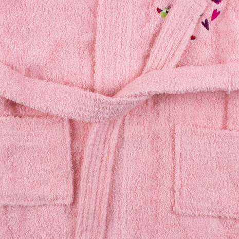 badjas junior katoen roze maat 164/176