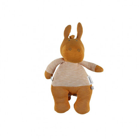 knuffeldier Paco junior 21 x 46 cm katoen okergeel
