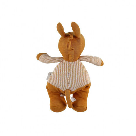 knuffeldier Paco junior 21 x 46 cm katoen okergeel