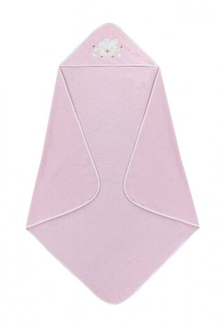 badcape Olifantje junior 100 cm katoen roze