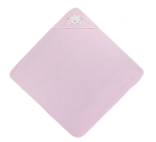 badcape Olifantje junior 100 cm katoen roze
