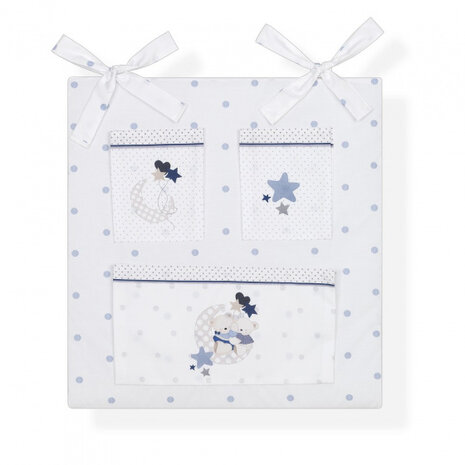 organizer Stippen junior 61 x 58 cm katoen blauw