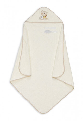 badcapeset junior 100 cm katoen beige 3-delig