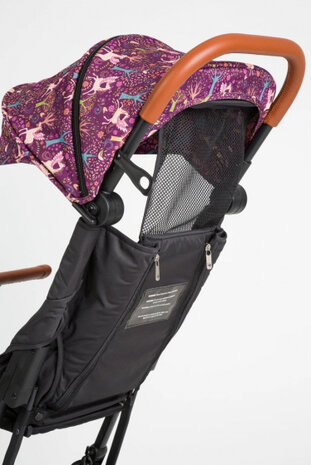 kinderwagen Fantasia 4 wielen zwart/paars